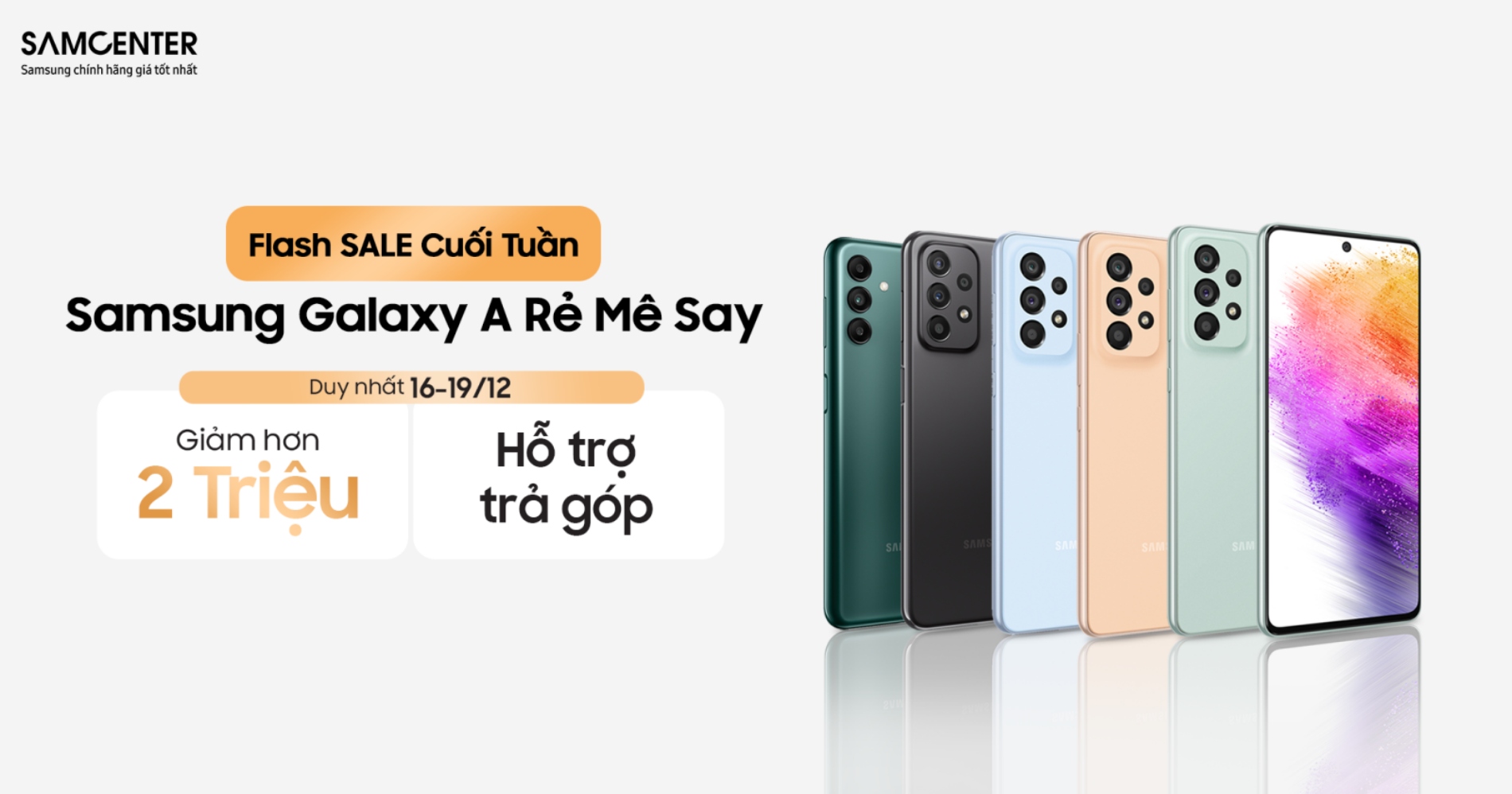 Hình ảnh cho danh mục Flash Sale Cuối Tuần - Samsung Galaxy A Rẻ Mê Say