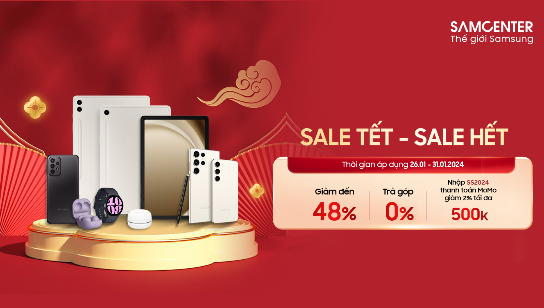 Hình ảnh cho danh mục Sale Tết 2024 Giảm Khủng Đến 48% Tại SamCenter