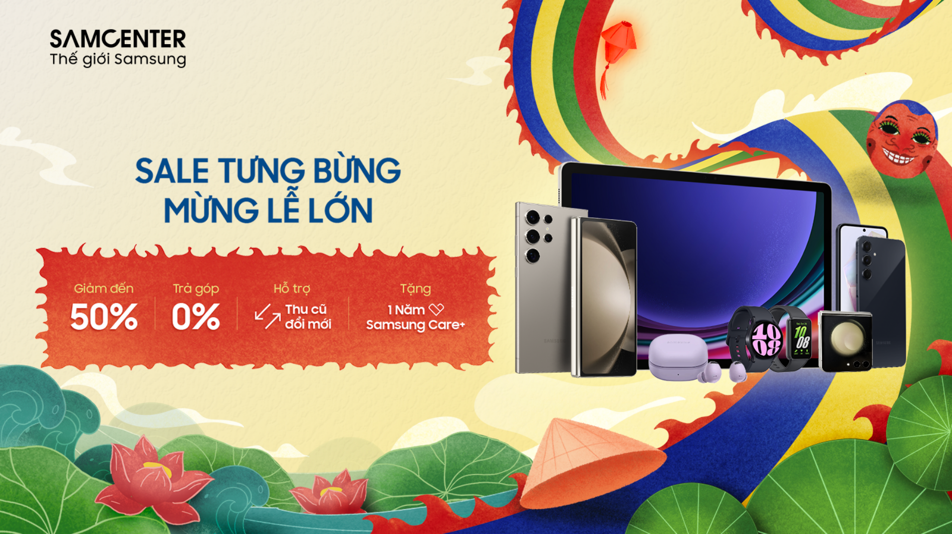 Hình ảnh cho danh mục Mừng Lễ Lớn - Sale Tưng Bừng Đến 50% Tại SamCenter