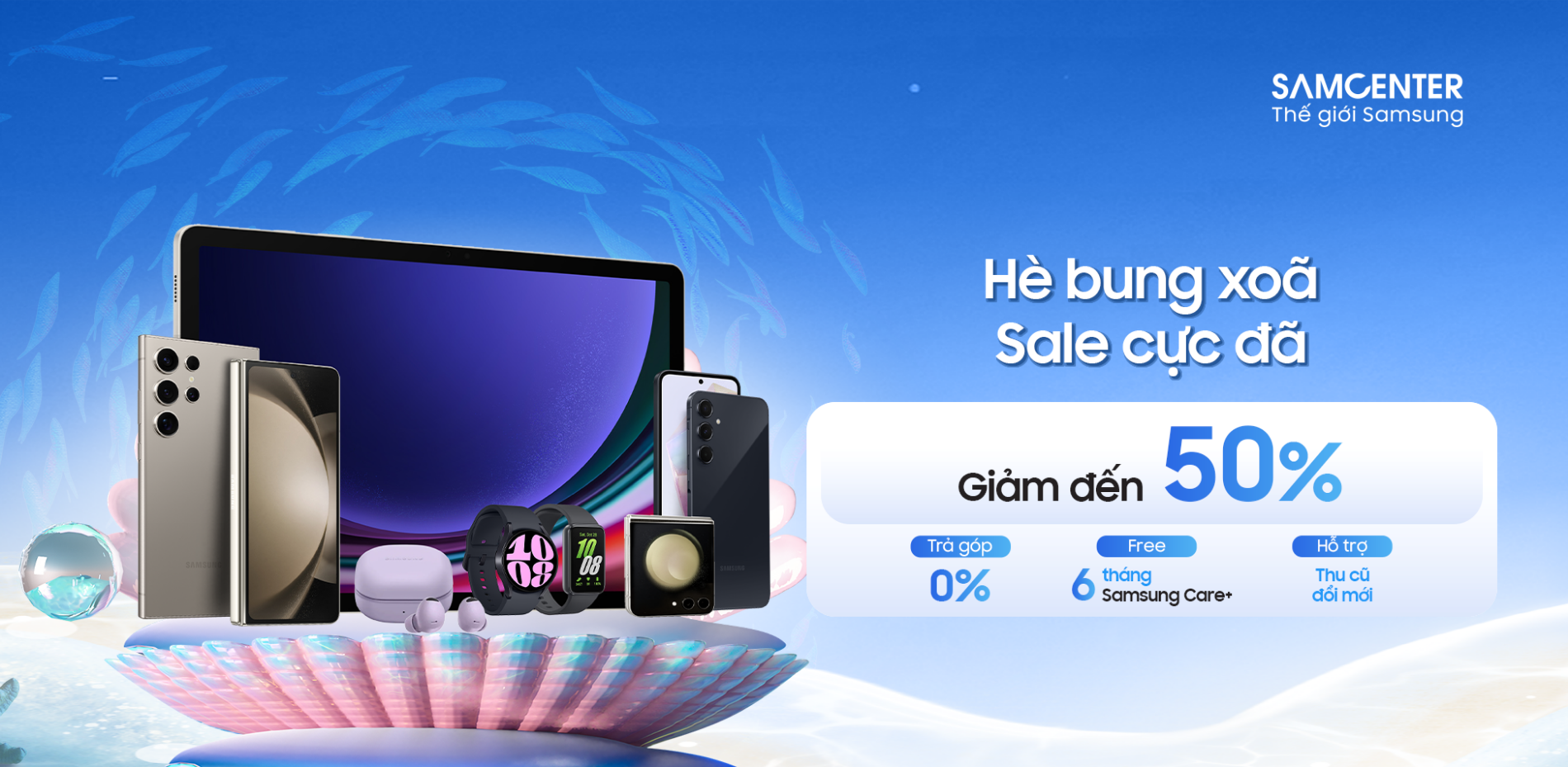 Hình ảnh cho danh mục Hè Bung Xoã - Sale Cực Đã Đến 50% Cùng Loạt Ưu Đãi Hấp Dẫn Tại SamCenter